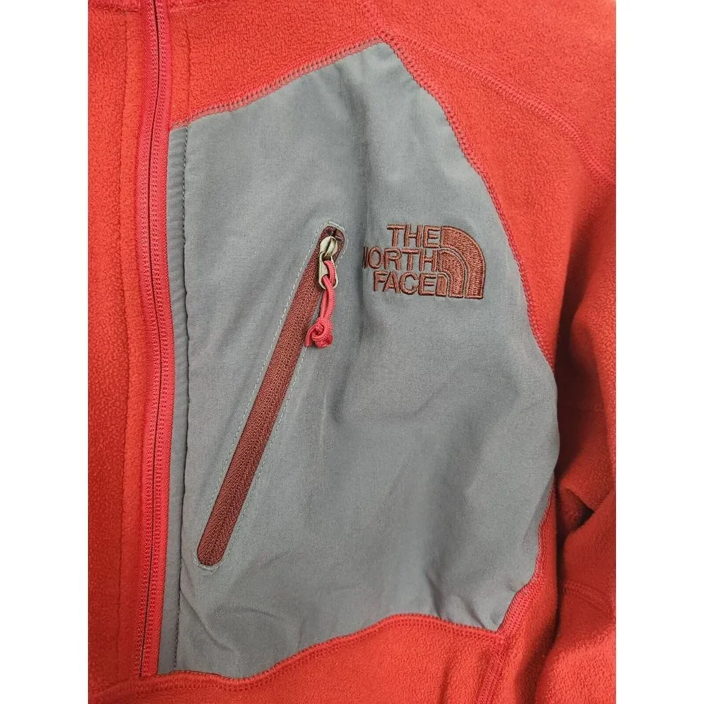 The North Face Men's‎ FlashDry 1/2 Zip Fleece Pullover Size Small Red Gray